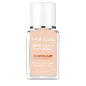 Neutrogena SkinClearing Foundation with Salicylic Acid, 80 Medium Beige, 1 fl oz